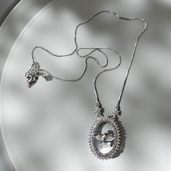 Dove Cubic Zirconia Pendant Necklace - Picture 3 of 16